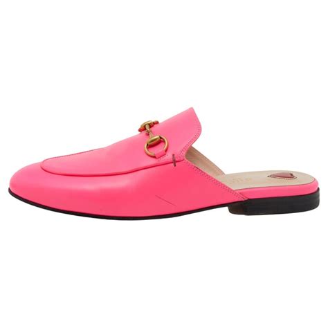 neon pink gucci mules|Gucci mules and clogs.